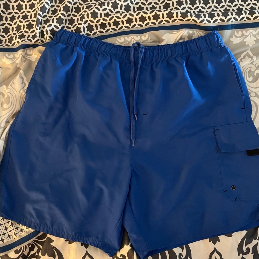 Vibrant Blue Quick-Dry Swim Trunks